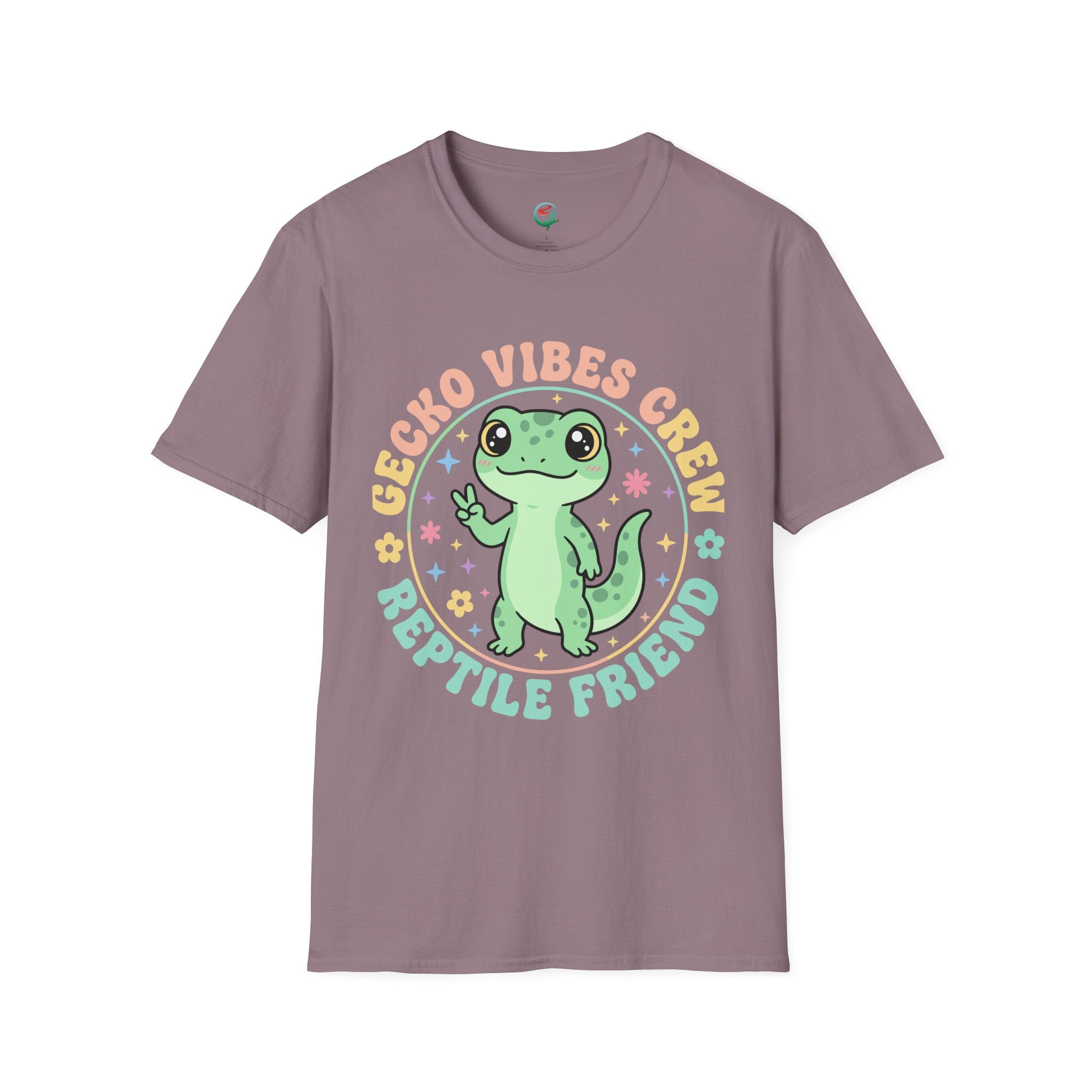 Gecko Vibes Crew T-Shirt — Cute Reptile Friend Graphic Tee