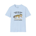 Leopard Gecko Graphic Tee — "I Have No Idea What's Going On" Funny Lizard T-Shirt