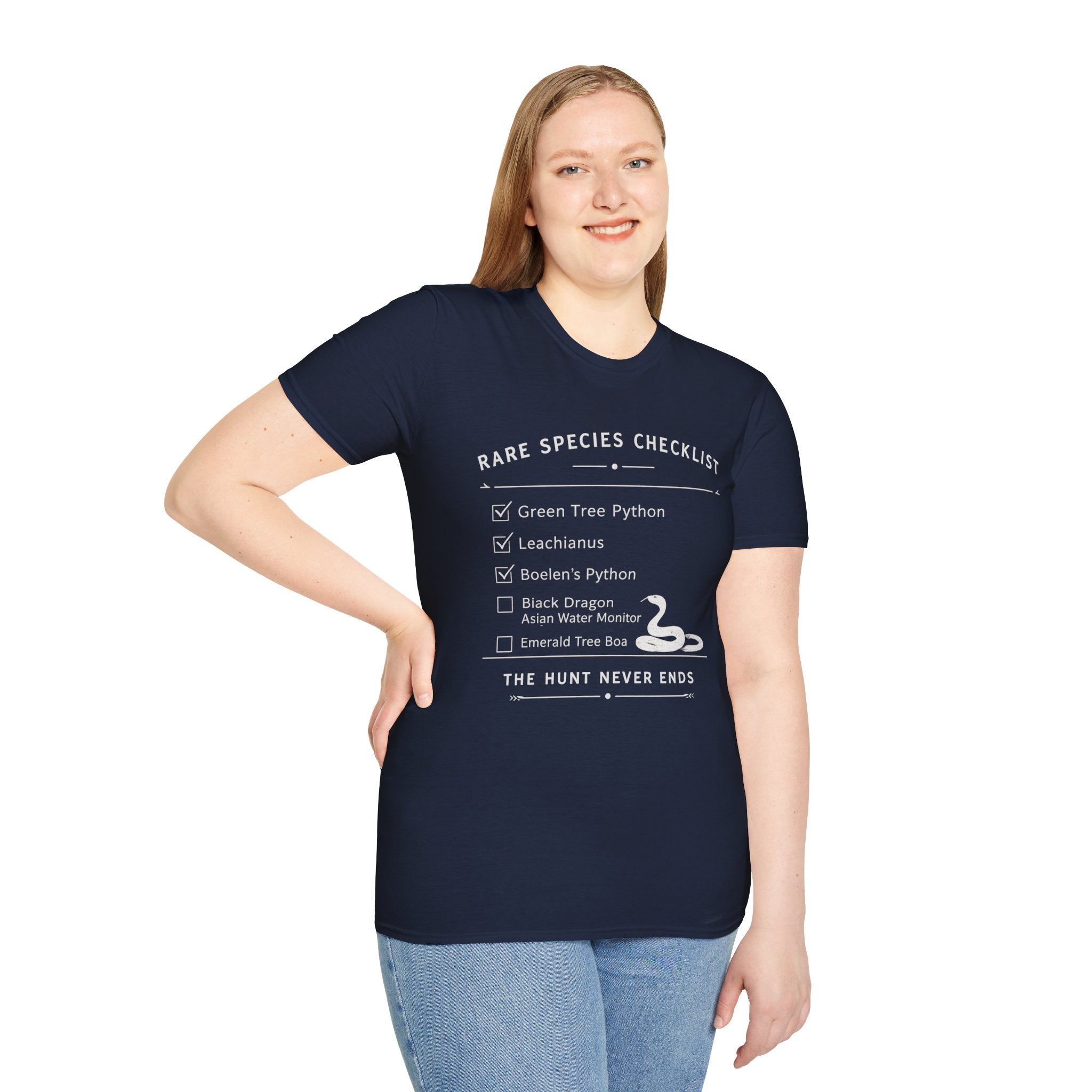 Rare Species Checklist – The Hunt Never Ends Reptile T-Shirt