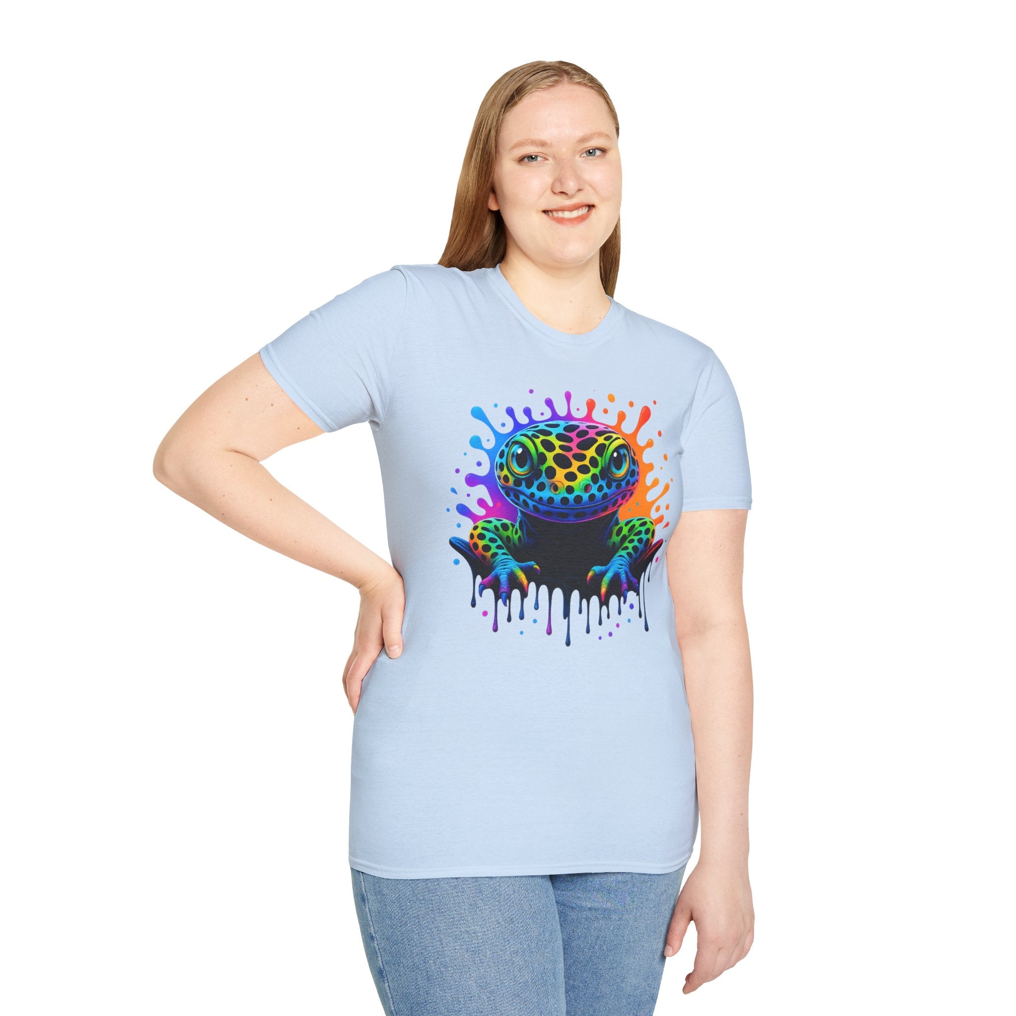 Rainbow Leopard Gecko T-Shirt | Color Splash Gecko Art Tee