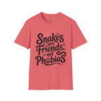 Snakes Are Friends T-Shirt — 'Snakes are Friends, Not Phobias' Graphic Tee for Snake Lovers