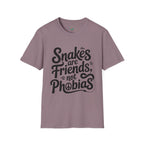 Snakes Are Friends T-Shirt — 'Snakes are Friends, Not Phobias' Graphic Tee for Snake Lovers