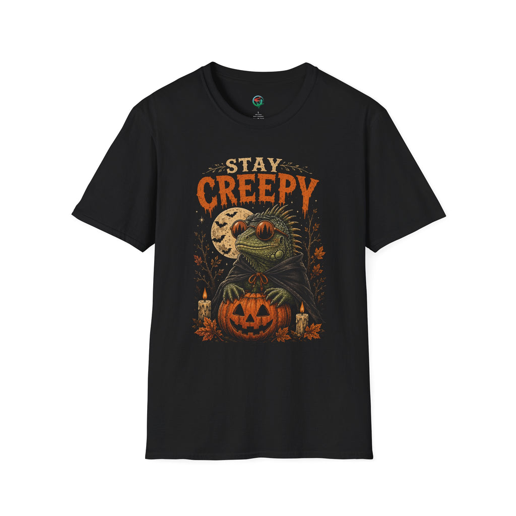 Stay Creepy Iguana Halloween Shirt | Funny Reptile Spooky Season Tee
