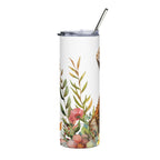 Bearded Dragon Floral 20oz Stainless Tumbler