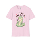 T-Shirt — Cute 'I Try My Best' Snake Graphic Tee