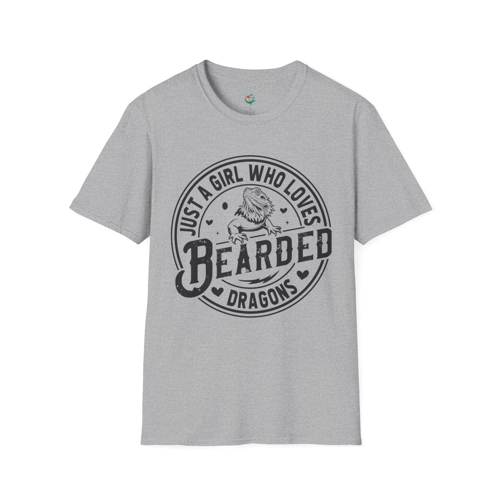 Bearded Dragon T-Shirt — "Just a Girl Who Loves Bearded Dragons" Casual Tee