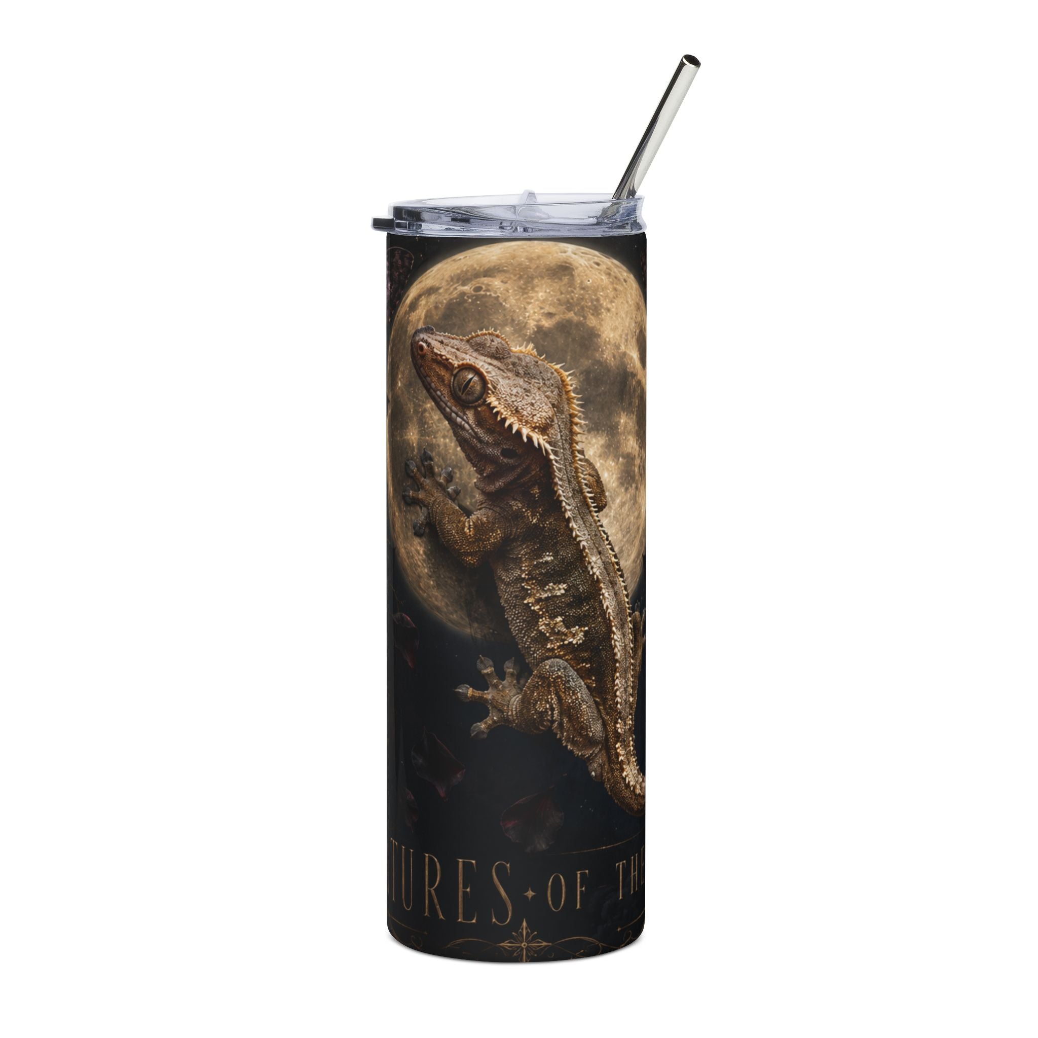 20oz Tumbler — Gothic Moon & Bearded Dragon Stainless Steel Travel Cup