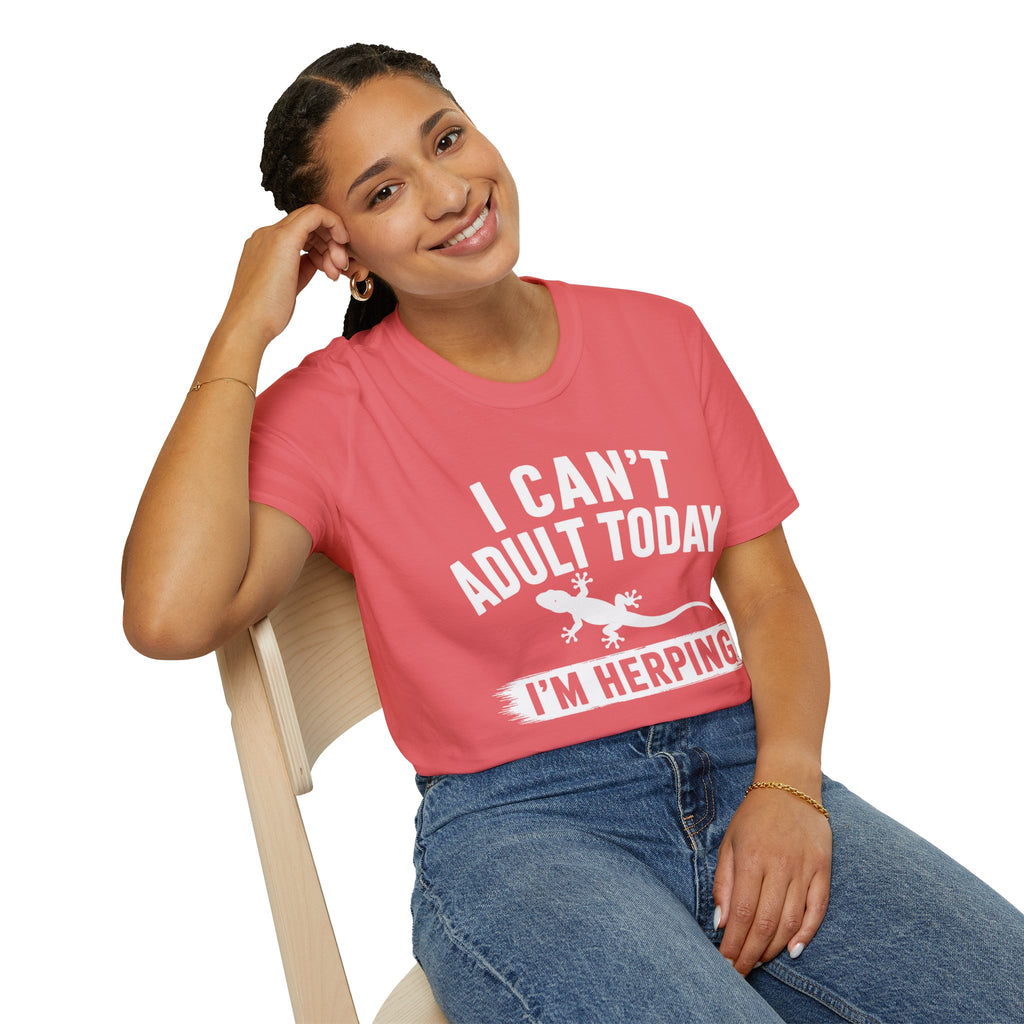 I Can't Adult Today I'm Herping Gecko Shirt | Funny Reptile Tee