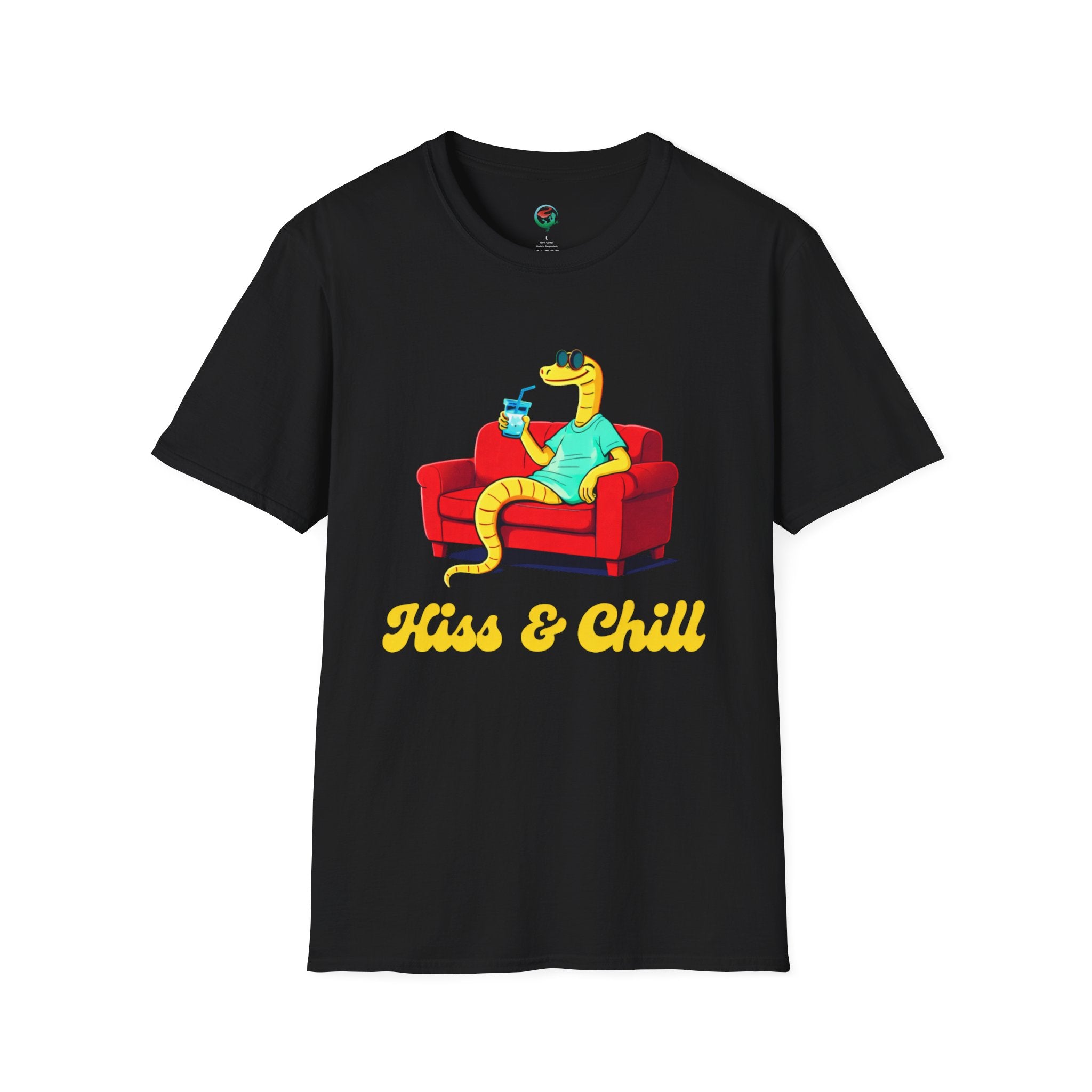 T-Shirt — 'Kiss & Chill' Relaxed Snake Graphic Tee