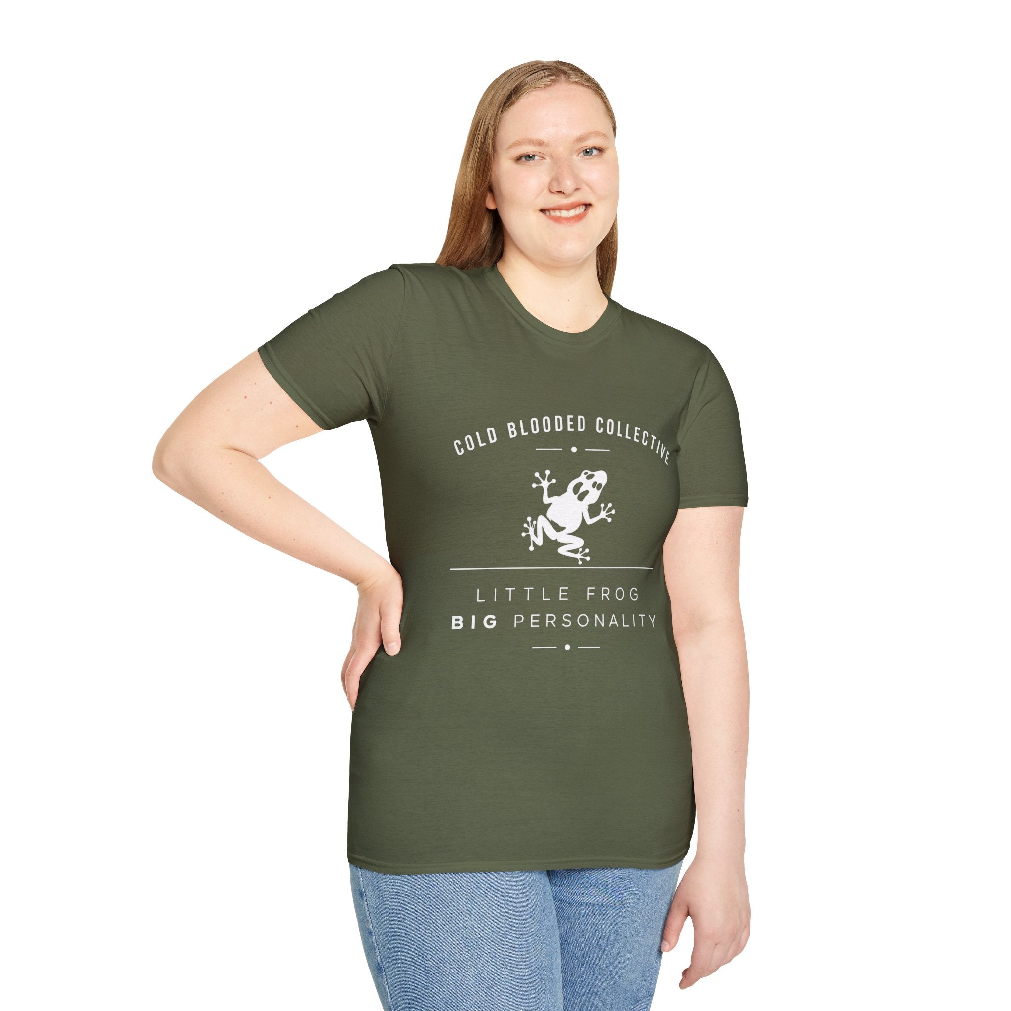 Cold Blooded Collective Frog T-Shirt — 'Little Frog Big Personality' Graphic Tee