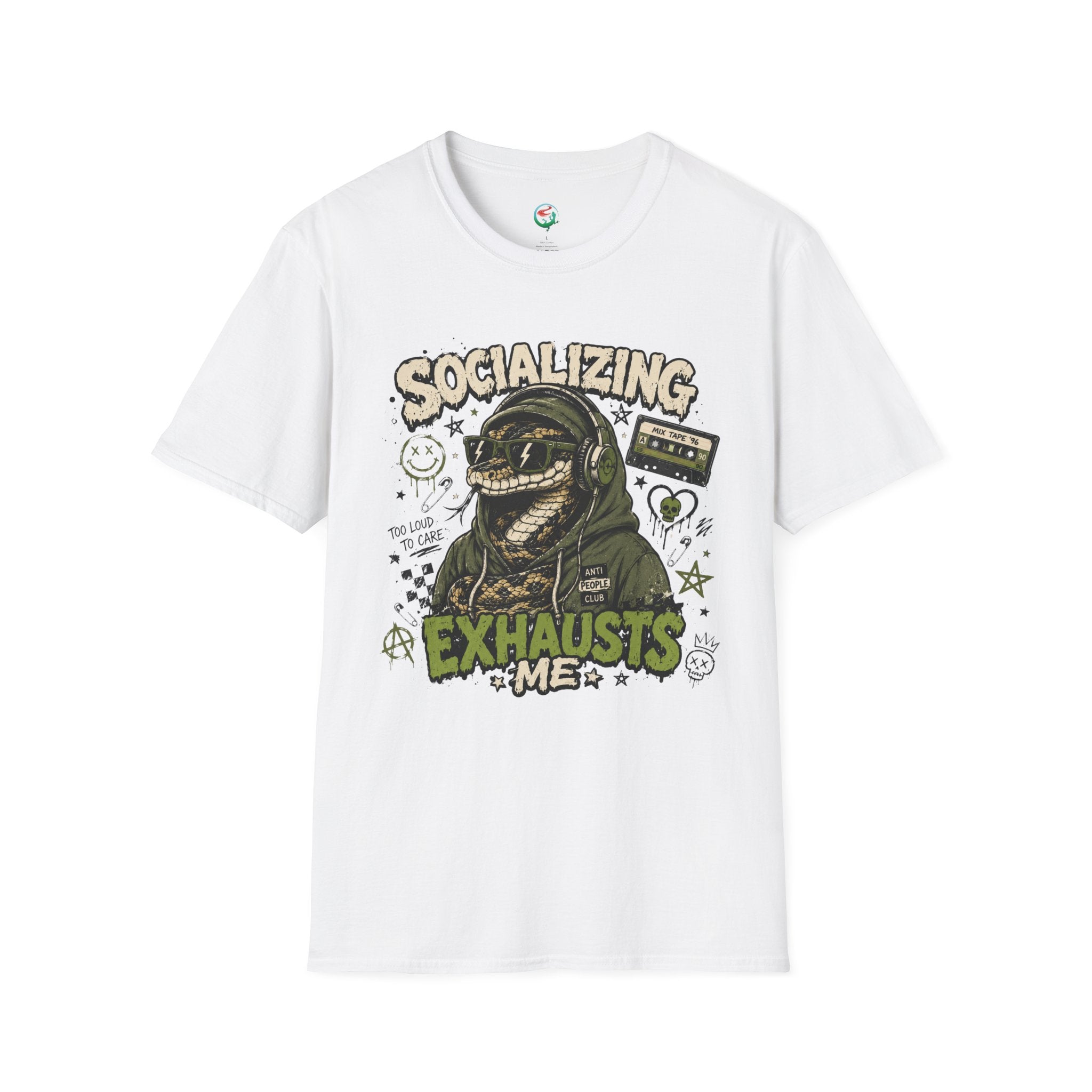 Socializing Exhausts Me T-Shirt — Funny Introvert Graphic Tee