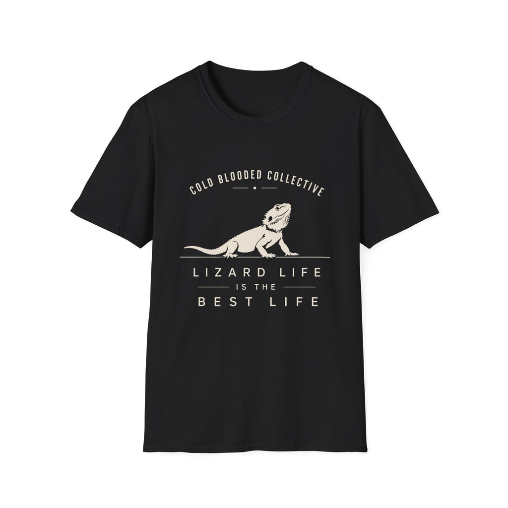Lizard Life Tee — "Cold Blooded Collective" Bearded Dragon Graphic T-Shirt