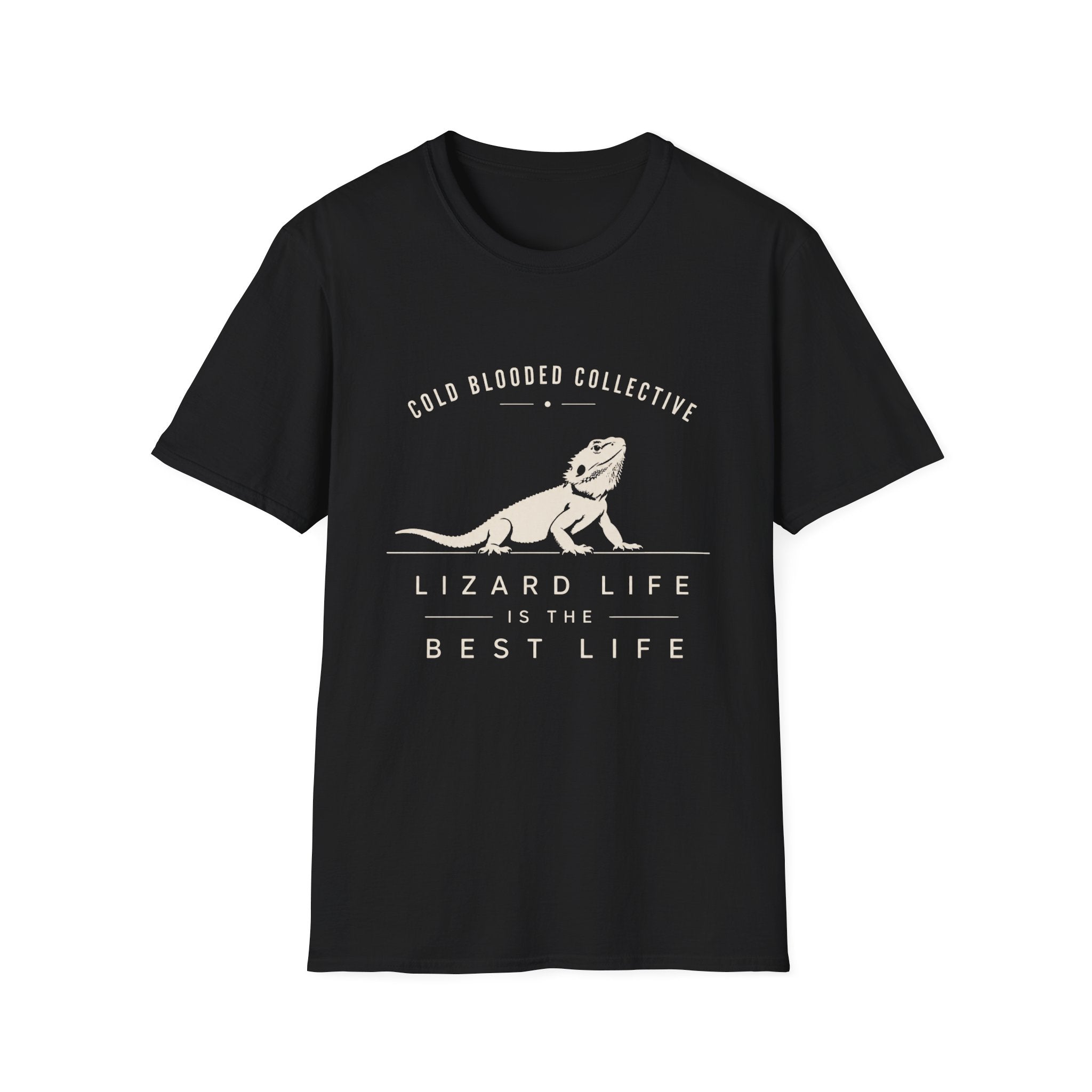 Lizard Life Tee — "Cold Blooded Collective" Bearded Dragon Graphic T-Shirt