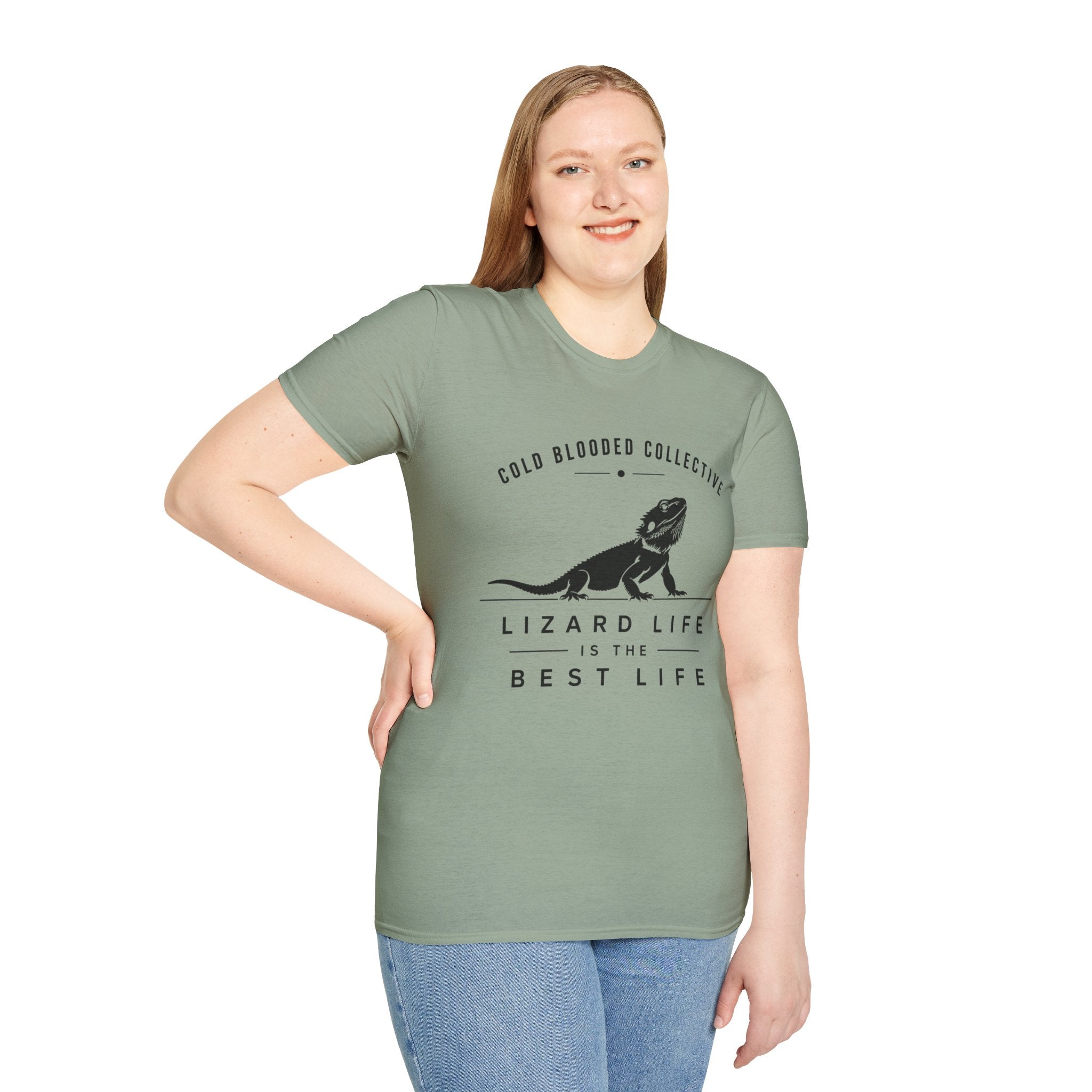 Lizard Life Tee — "Cold Blooded Collective" Bearded Dragon Graphic T-Shirt