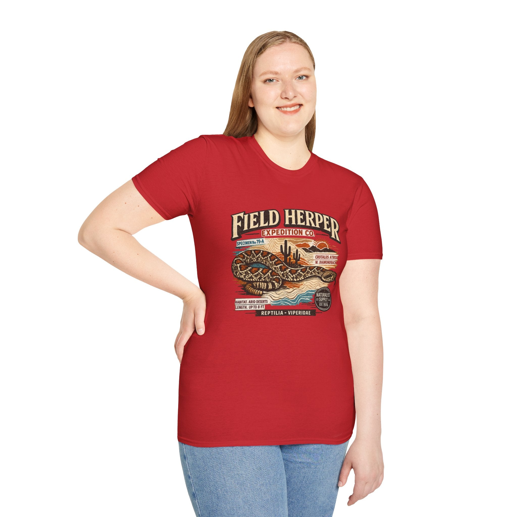 Field Herper Expedition T-Shirt — Vintage Rattlesnake Field Herping Graphic