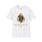 Serpente Crest T-Shirt — Gold Snake Shield Graphic