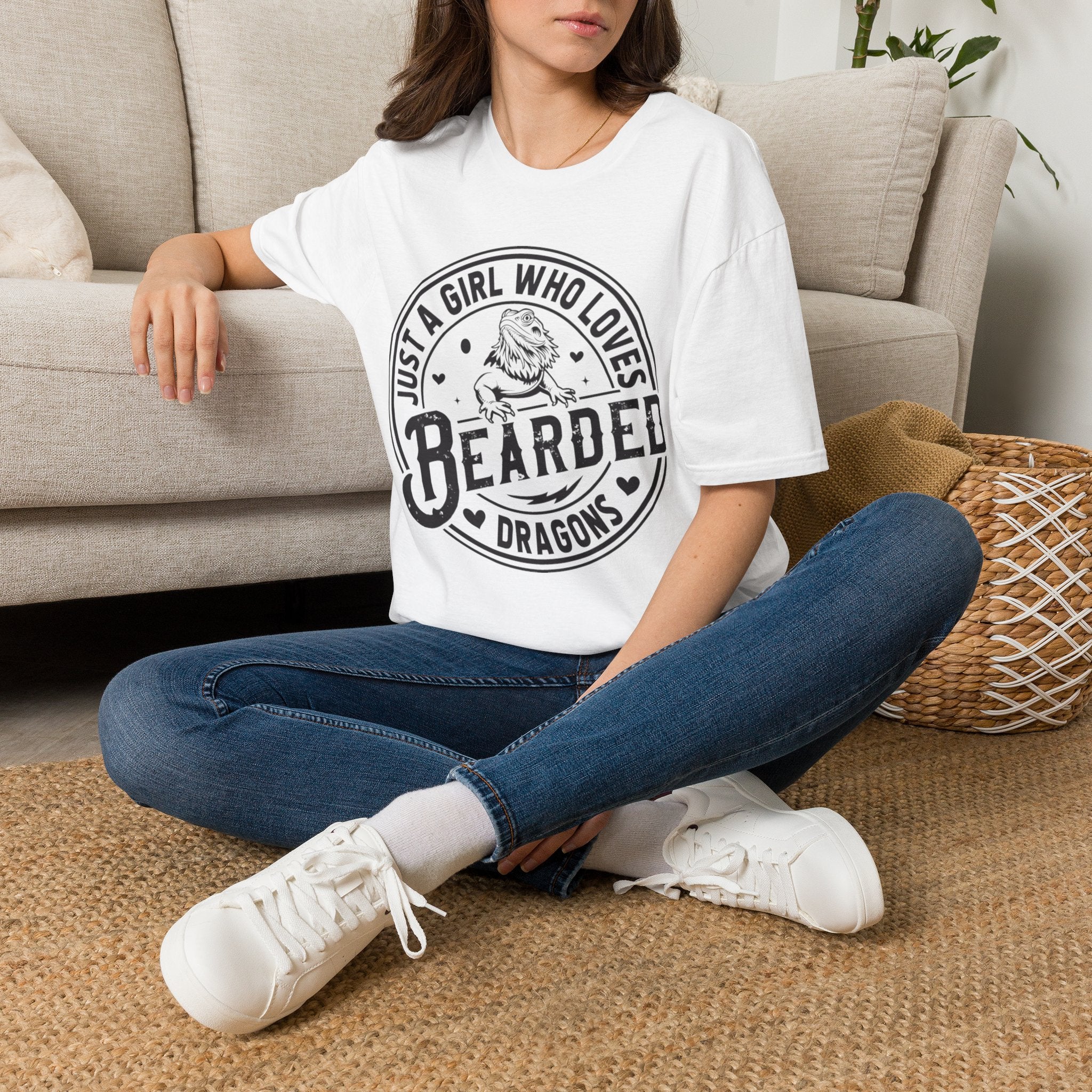 Bearded Dragon T-Shirt — "Just a Girl Who Loves Bearded Dragons" Casual Tee