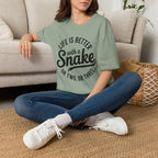 Snake Lover T-Shirt — "Life Is Better With a Snake" Graphic Tee