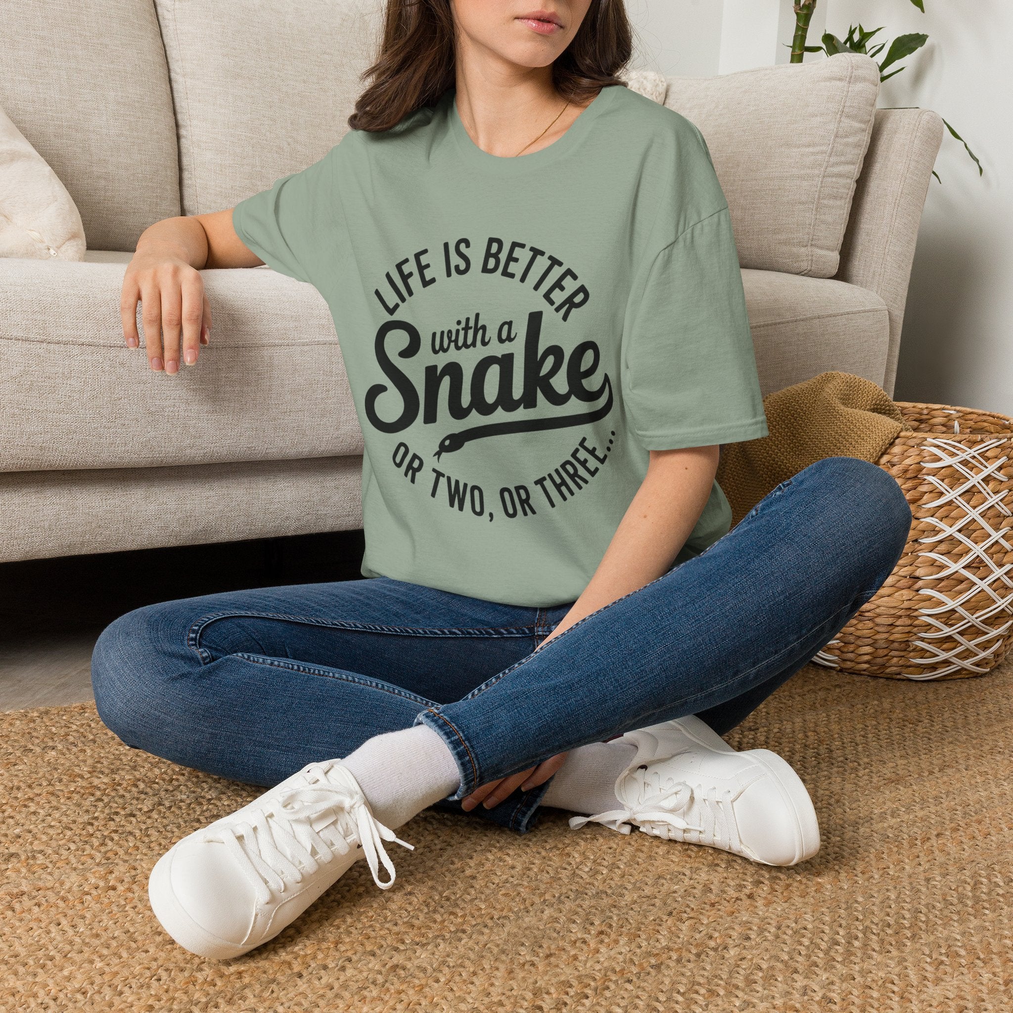 Snake Lover T-Shirt — "Life Is Better With a Snake" Graphic Tee
