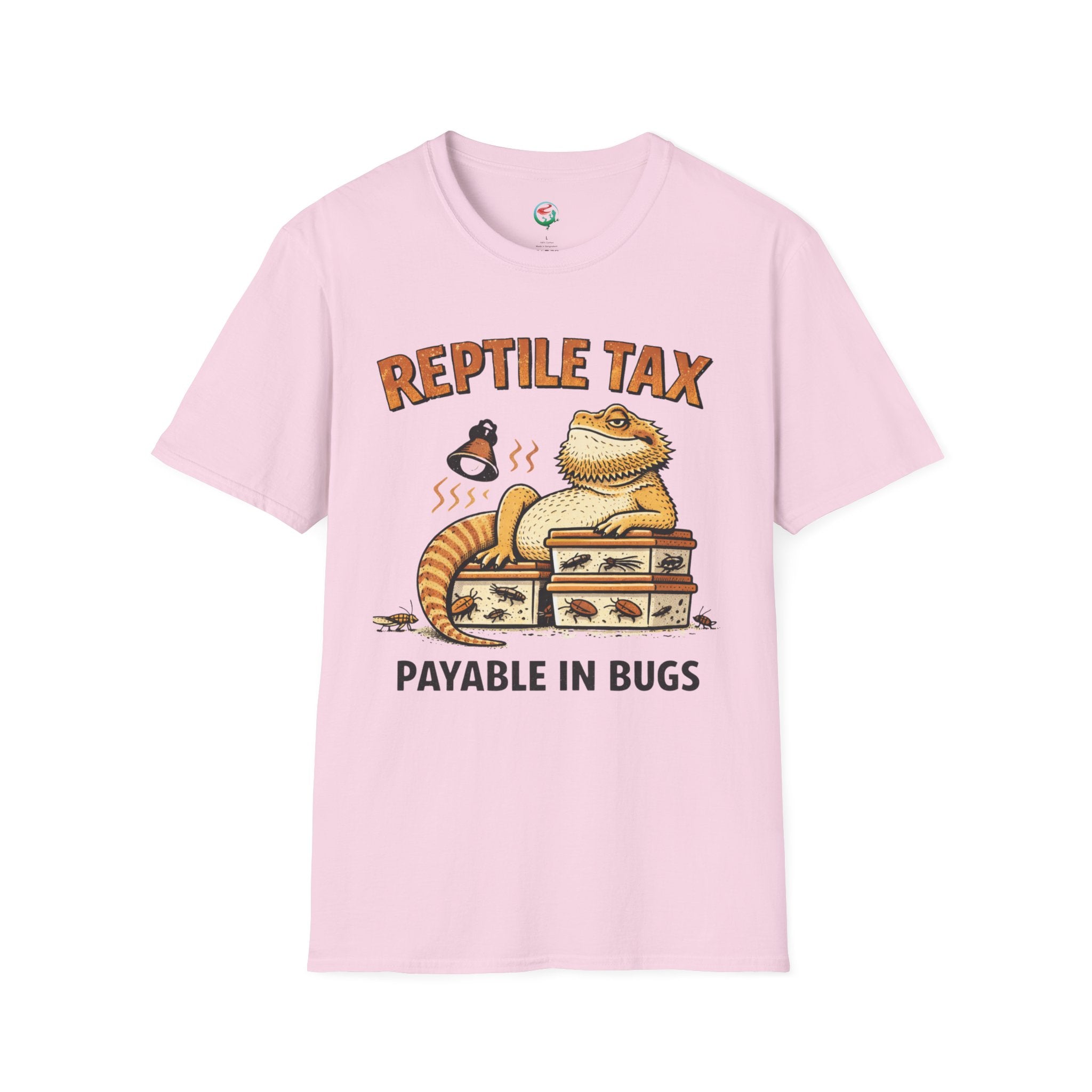Reptile Tax T-Shirt — “Payable in Bugs” Bearded Dragon Tee