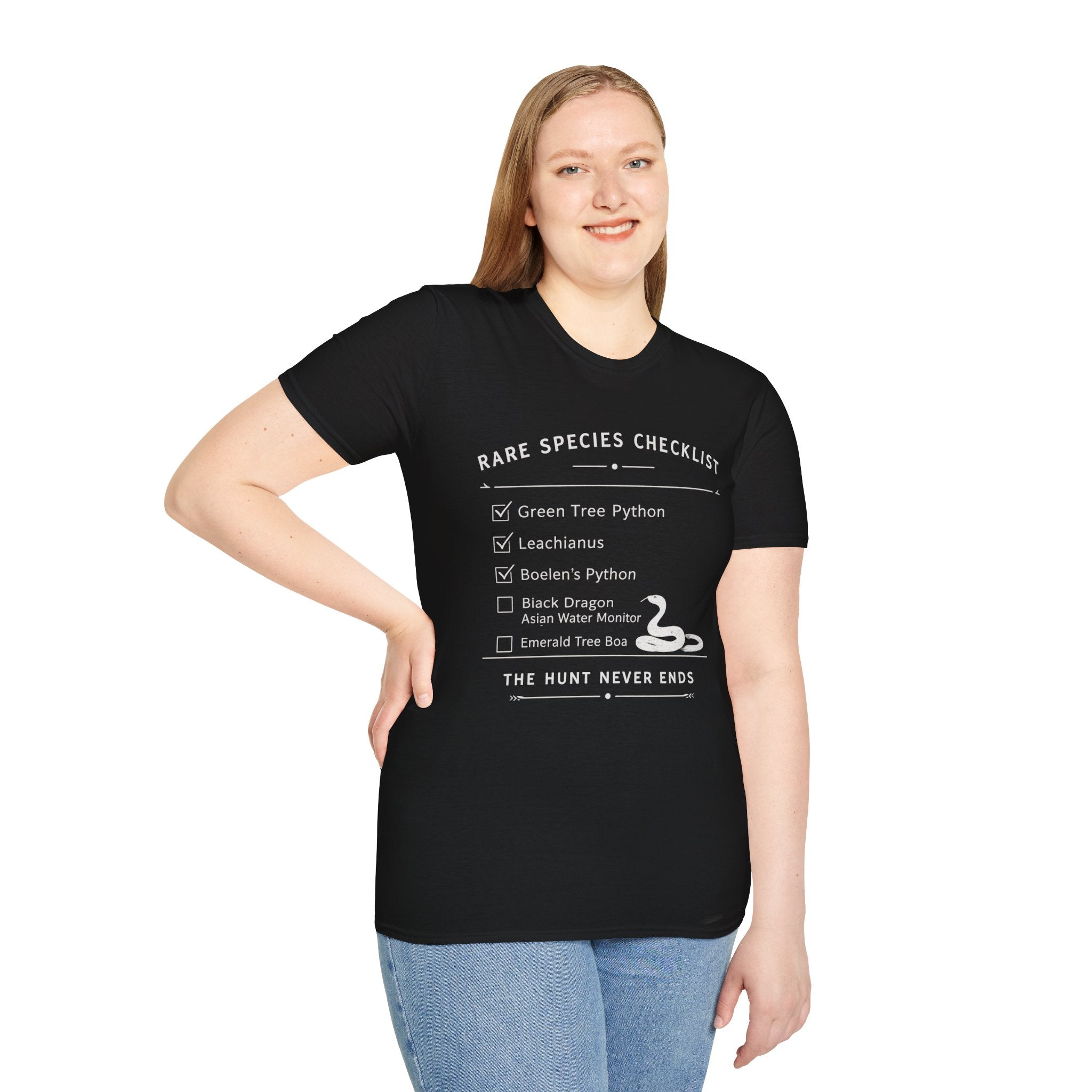 Rare Species Checklist – The Hunt Never Ends Reptile T-Shirt