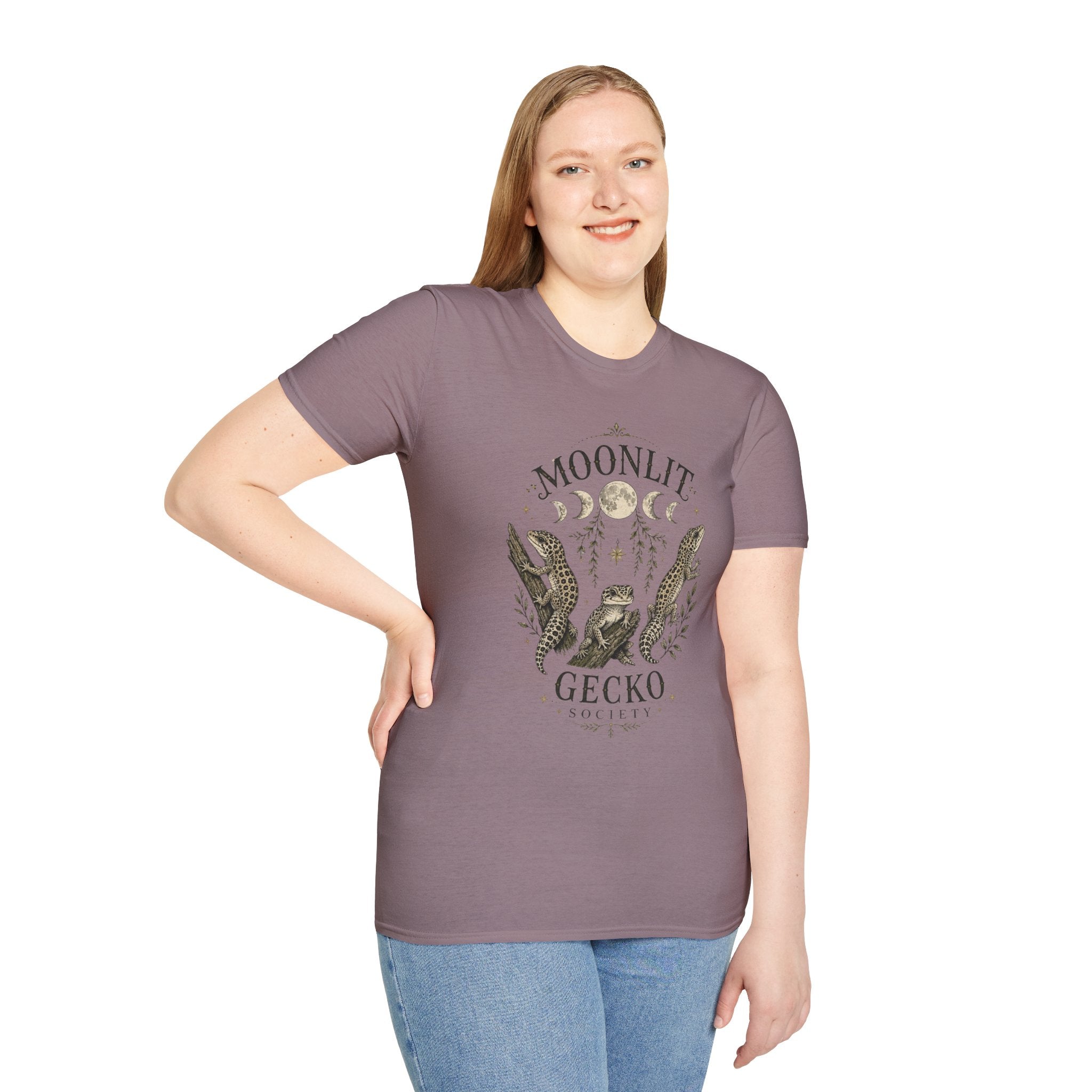 Moonlit Gecko T-Shirt — Celestial Gecko Graphic Tee