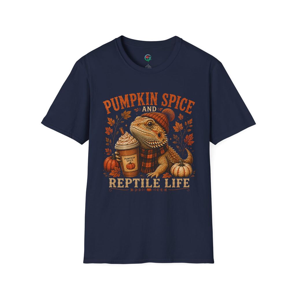 Pumpkin Spice and Reptile Life Shirt | Cute Bearded Dragon Fall Tee