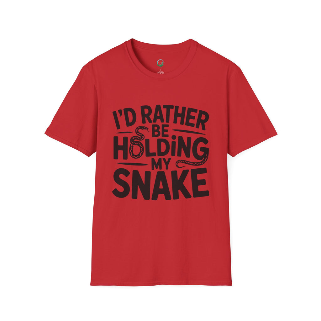 Snake Lover T-Shirt — "I'd Rather Be Holding My Snake" Graphic Tee