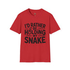 Snake Lover T-Shirt — "I'd Rather Be Holding My Snake" Graphic Tee