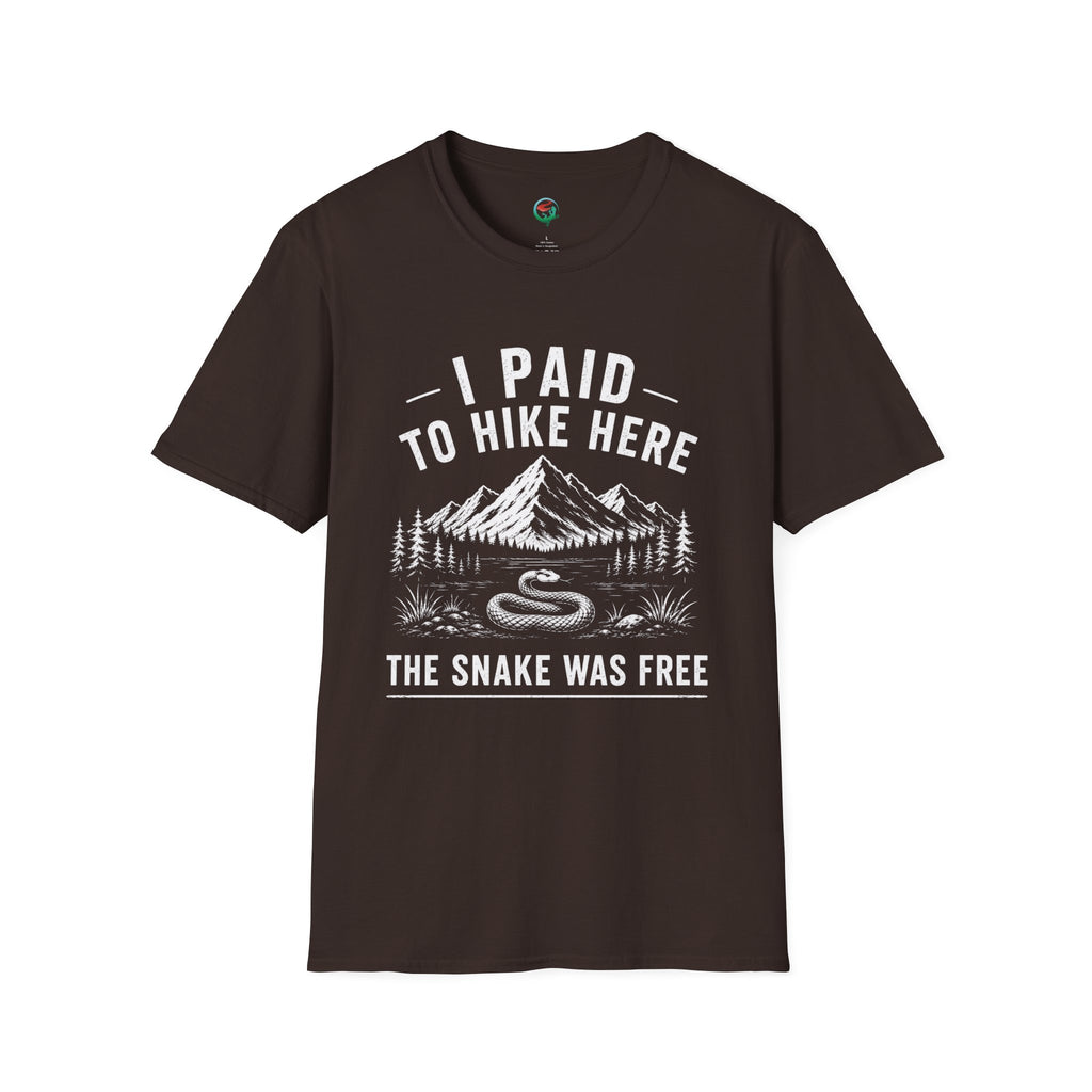 I Paid to Hike Here. The Snake Was Free. Shirt | Funny Snake Hiking Tee
