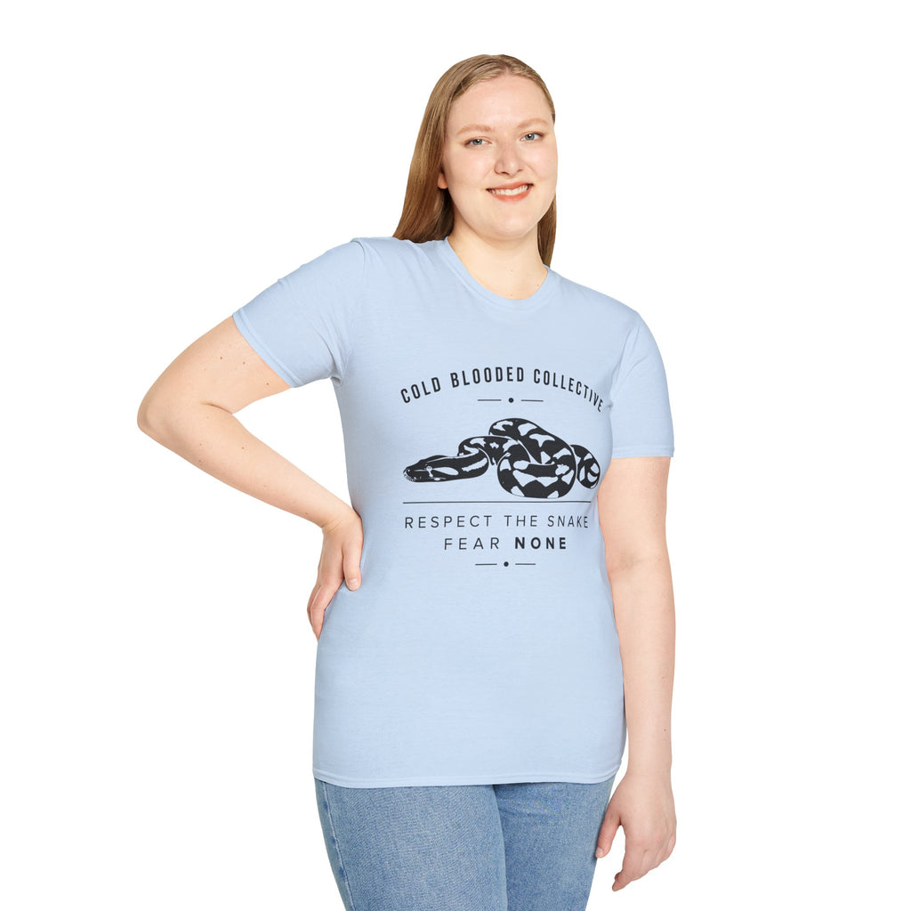 Snake Graphic T-Shirt — "Cold Blooded Collective" Respect The Snake Tee