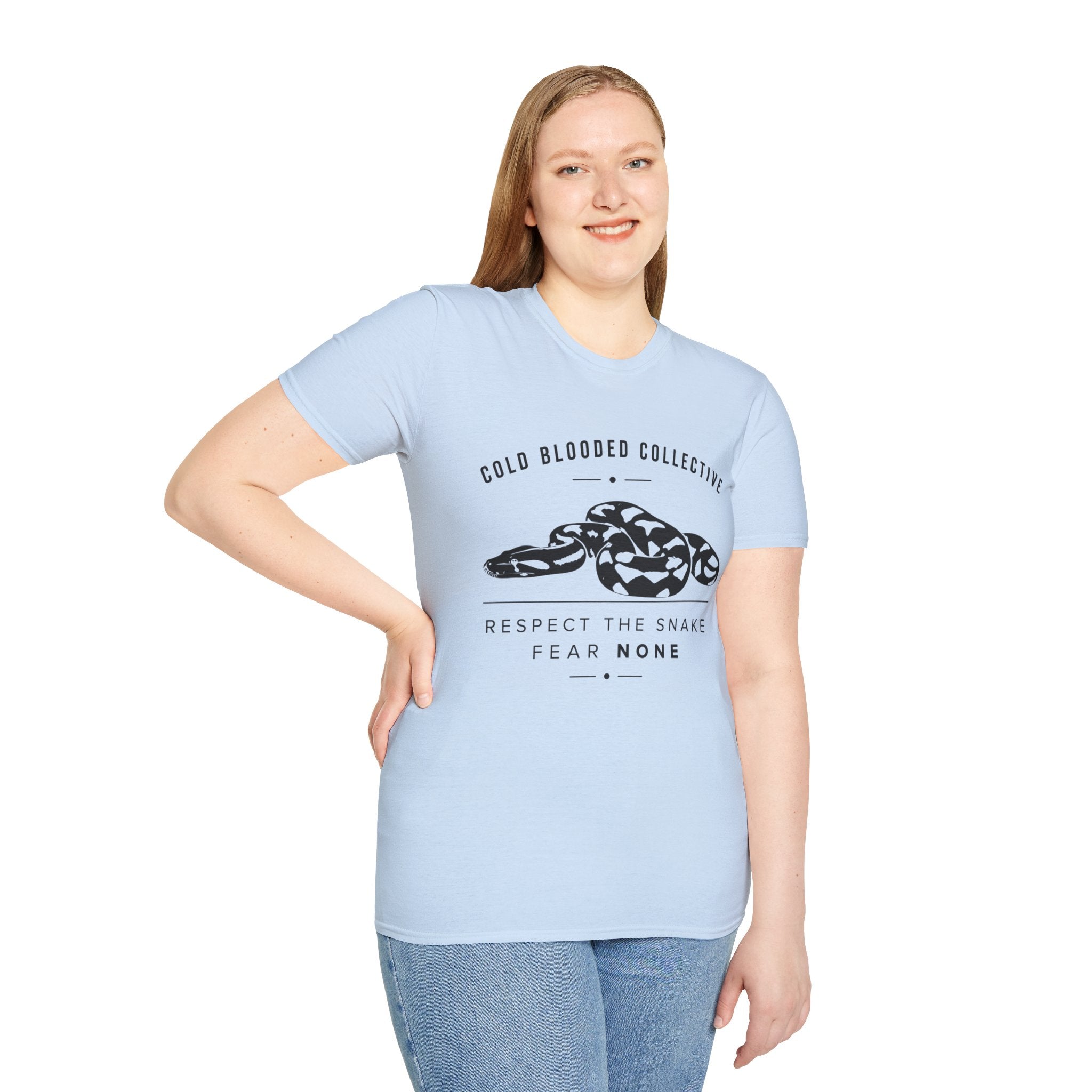 Snake Graphic T-Shirt — "Cold Blooded Collective" Respect The Snake Tee