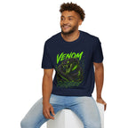 Venom Mode Graphic T-Shirt — Neon Green Snake Illustration