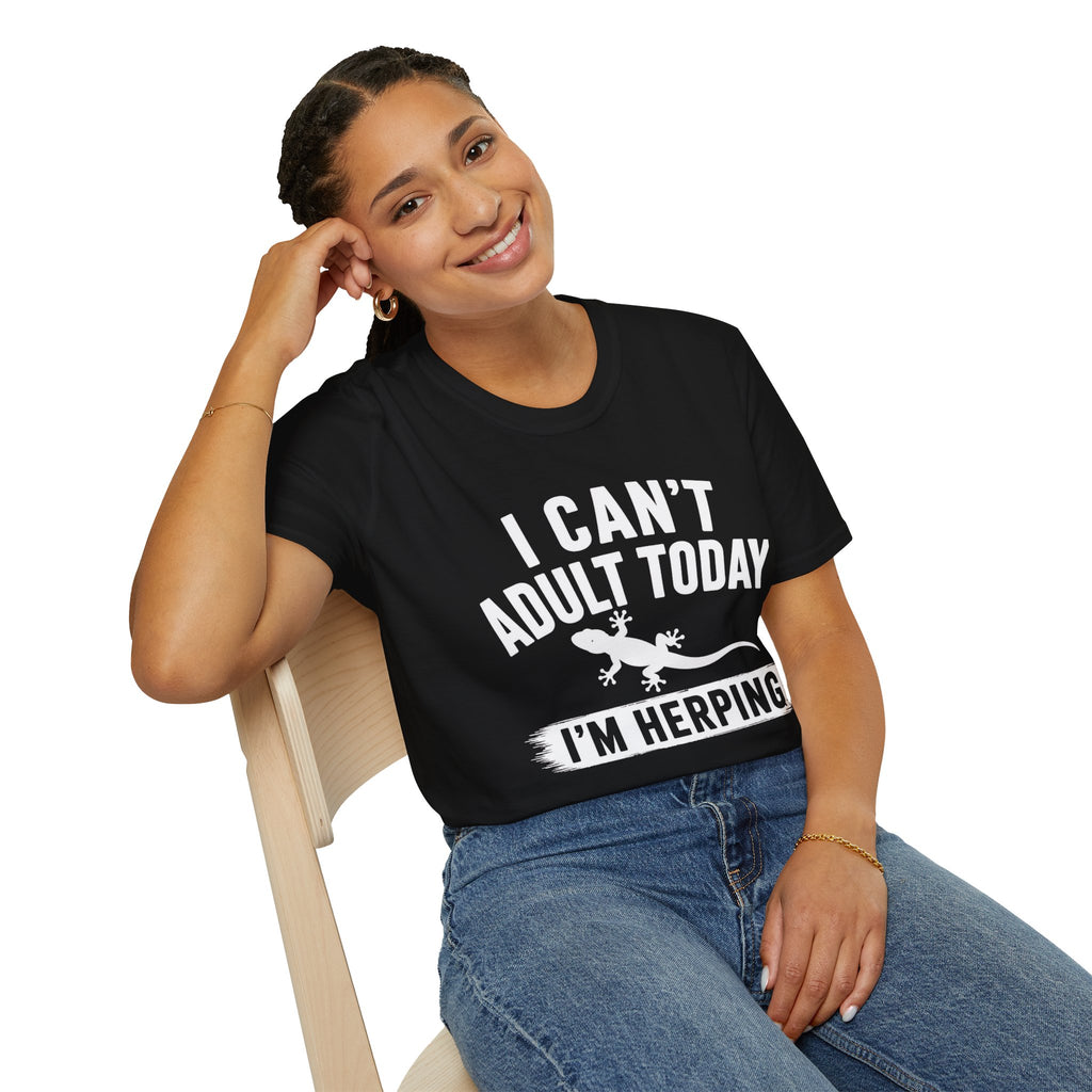 I Can't Adult Today I'm Herping Gecko Shirt | Funny Reptile Tee
