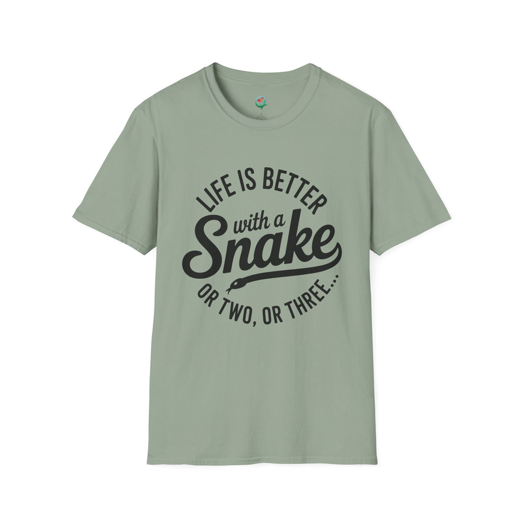 Snake Lover T-Shirt — "Life Is Better With a Snake" Graphic Tee