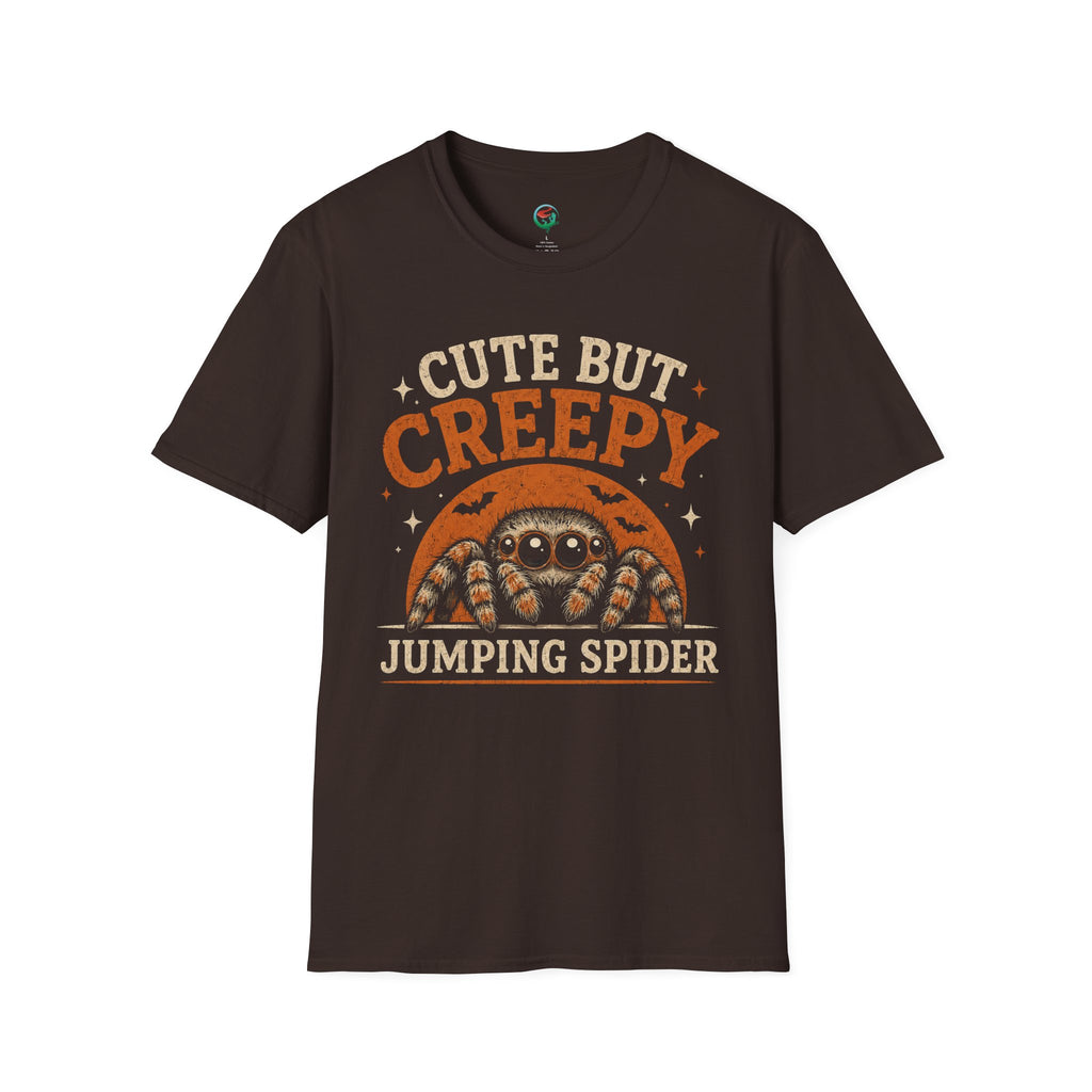 Cute But Creepy Jumping Spider T-Shirt — Funny Halloween Spider Tee