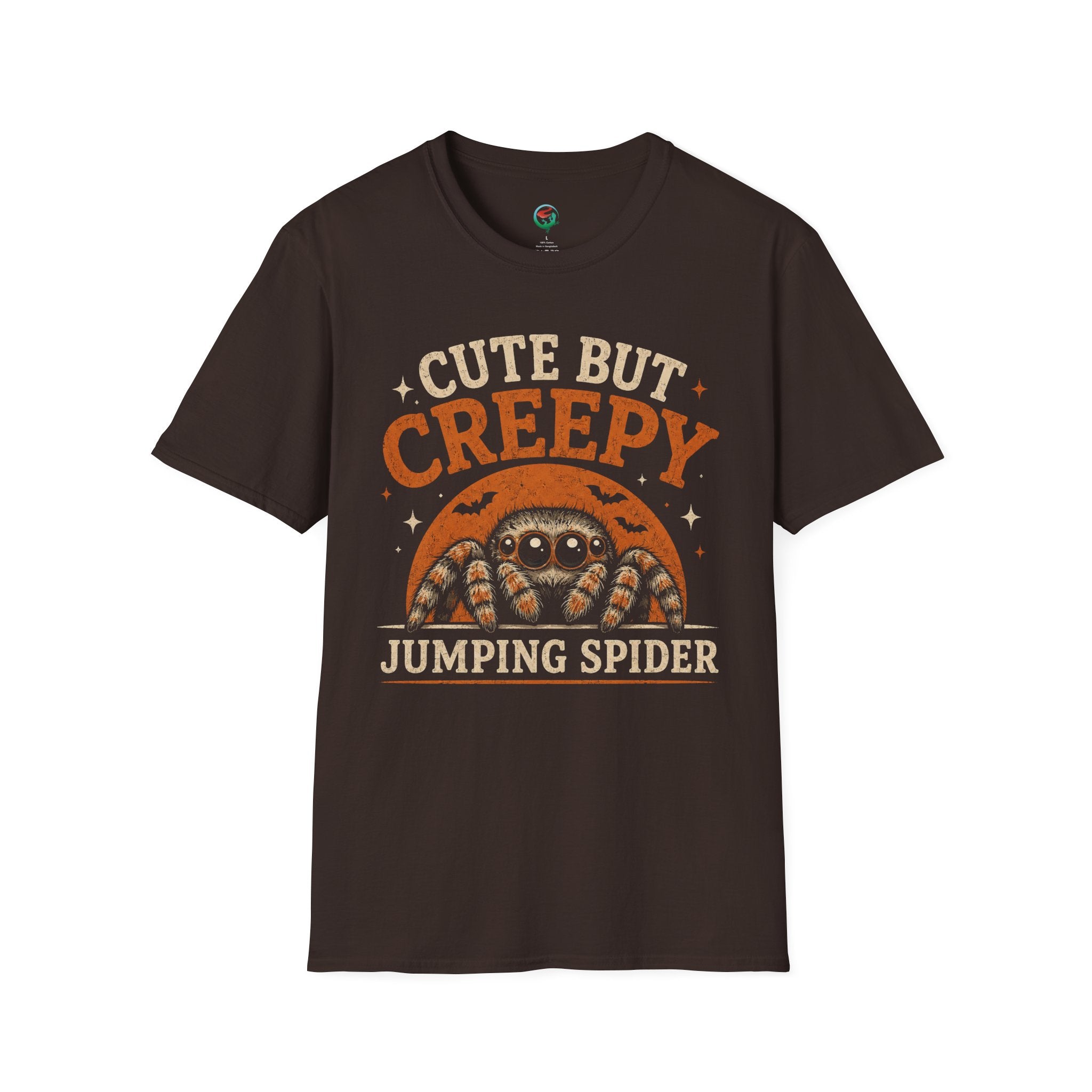 Cute But Creepy Jumping Spider T-Shirt — Funny Halloween Spider Tee