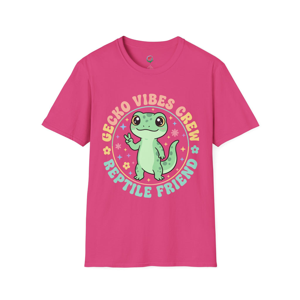 Gecko Vibes Crew T-Shirt — Cute Reptile Friend Graphic Tee