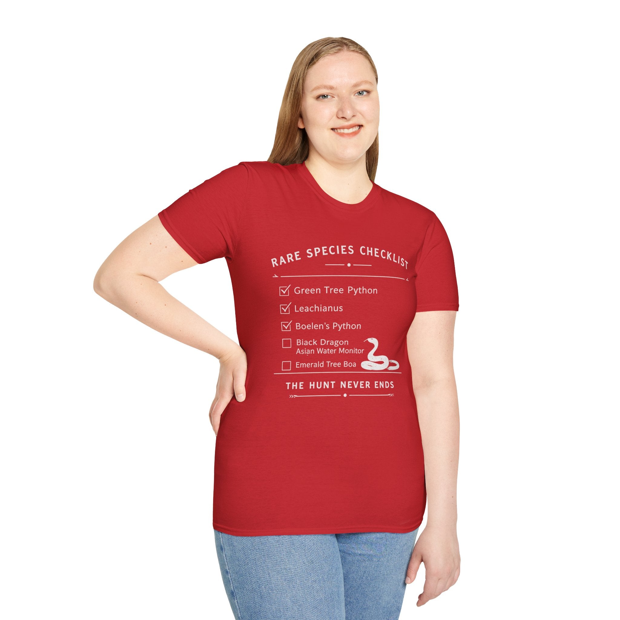 Rare Species Checklist – The Hunt Never Ends Reptile T-Shirt