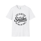 Snake Lover T-Shirt — "Life Is Better With a Snake" Graphic Tee