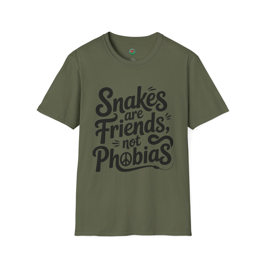 Snakes Are Friends T-Shirt — 'Snakes are Friends, Not Phobias' Graphic Tee for Snake Lovers