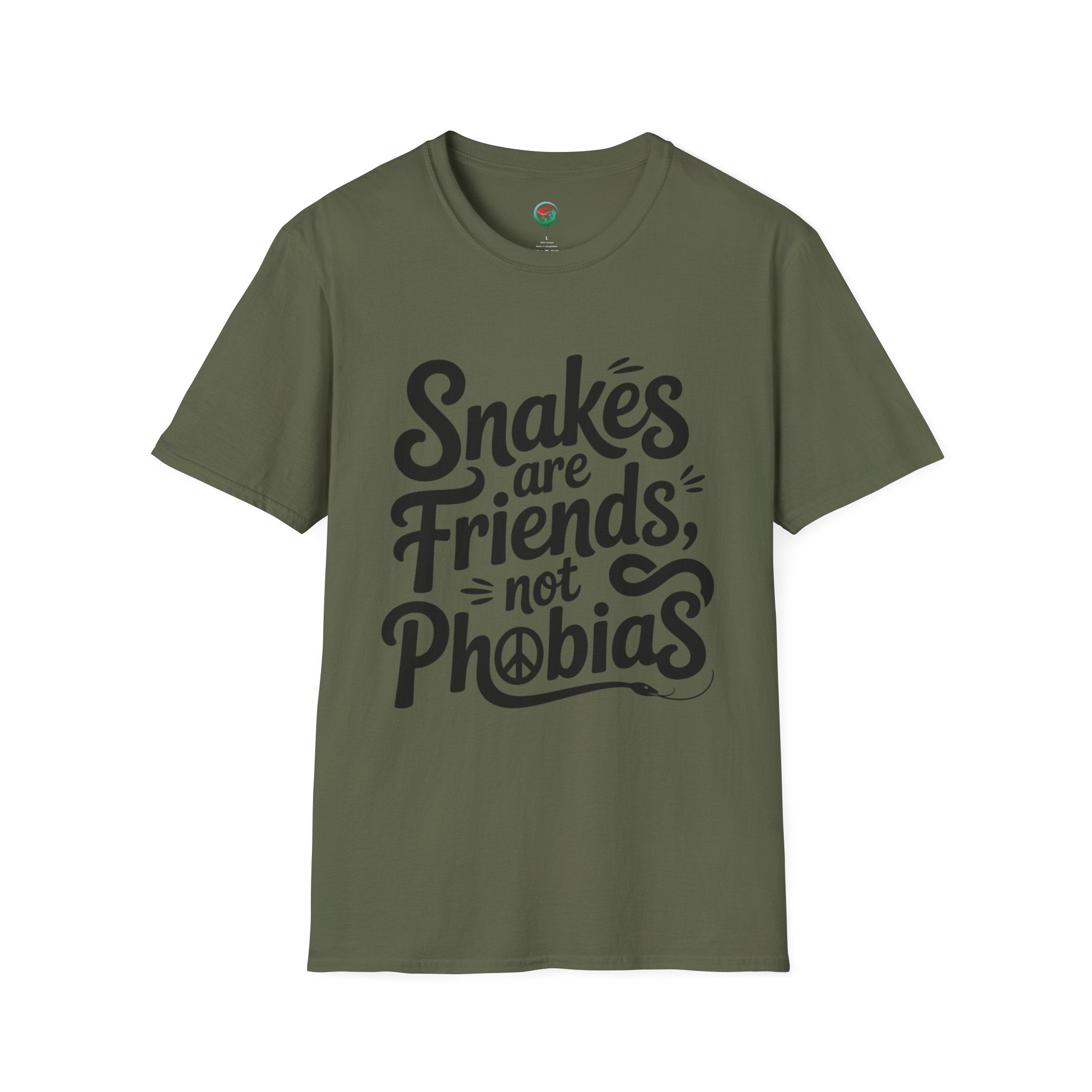 Snakes Are Friends T-Shirt — 'Snakes are Friends, Not Phobias' Graphic Tee for Snake Lovers