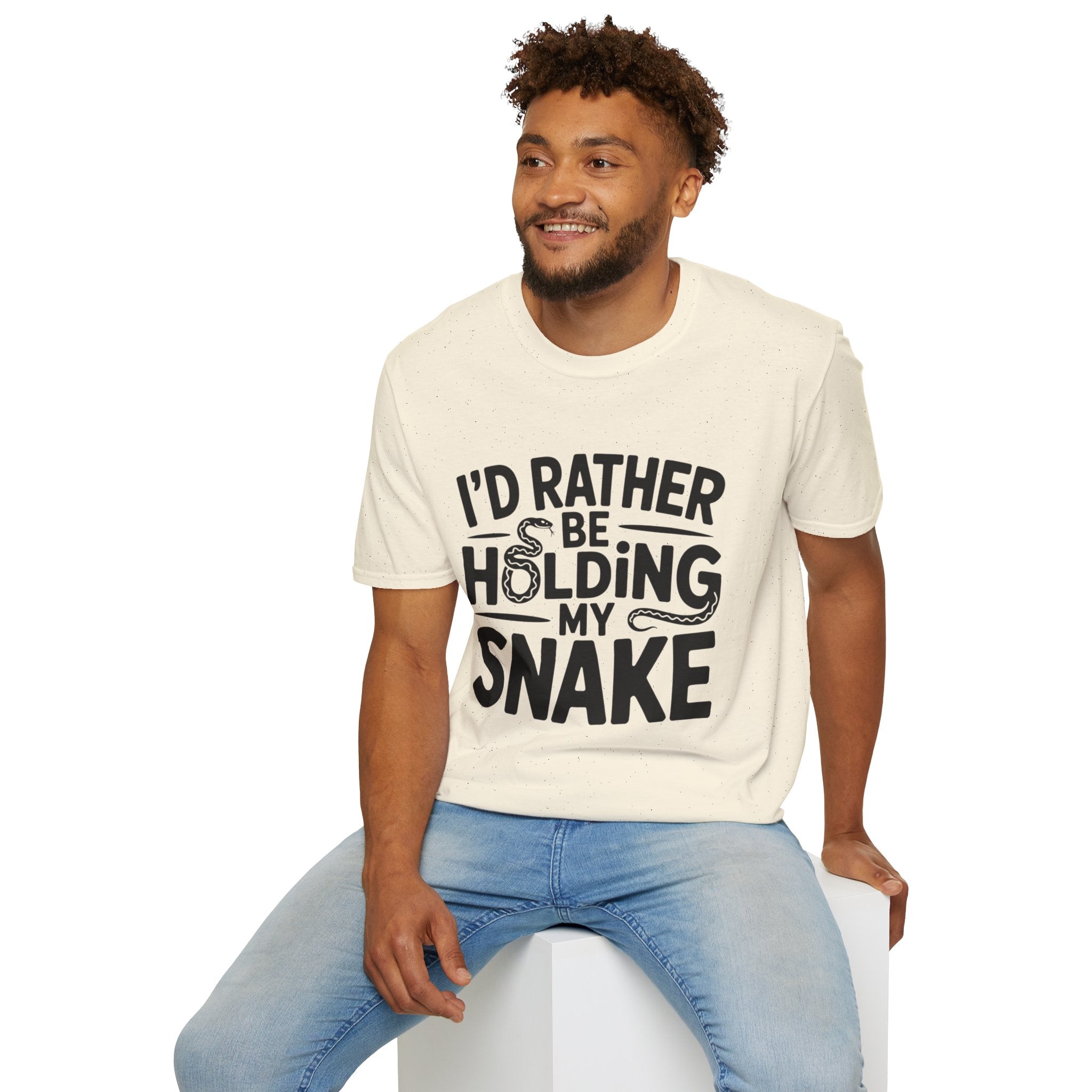 Snake Lover T-Shirt — "I'd Rather Be Holding My Snake" Graphic Tee