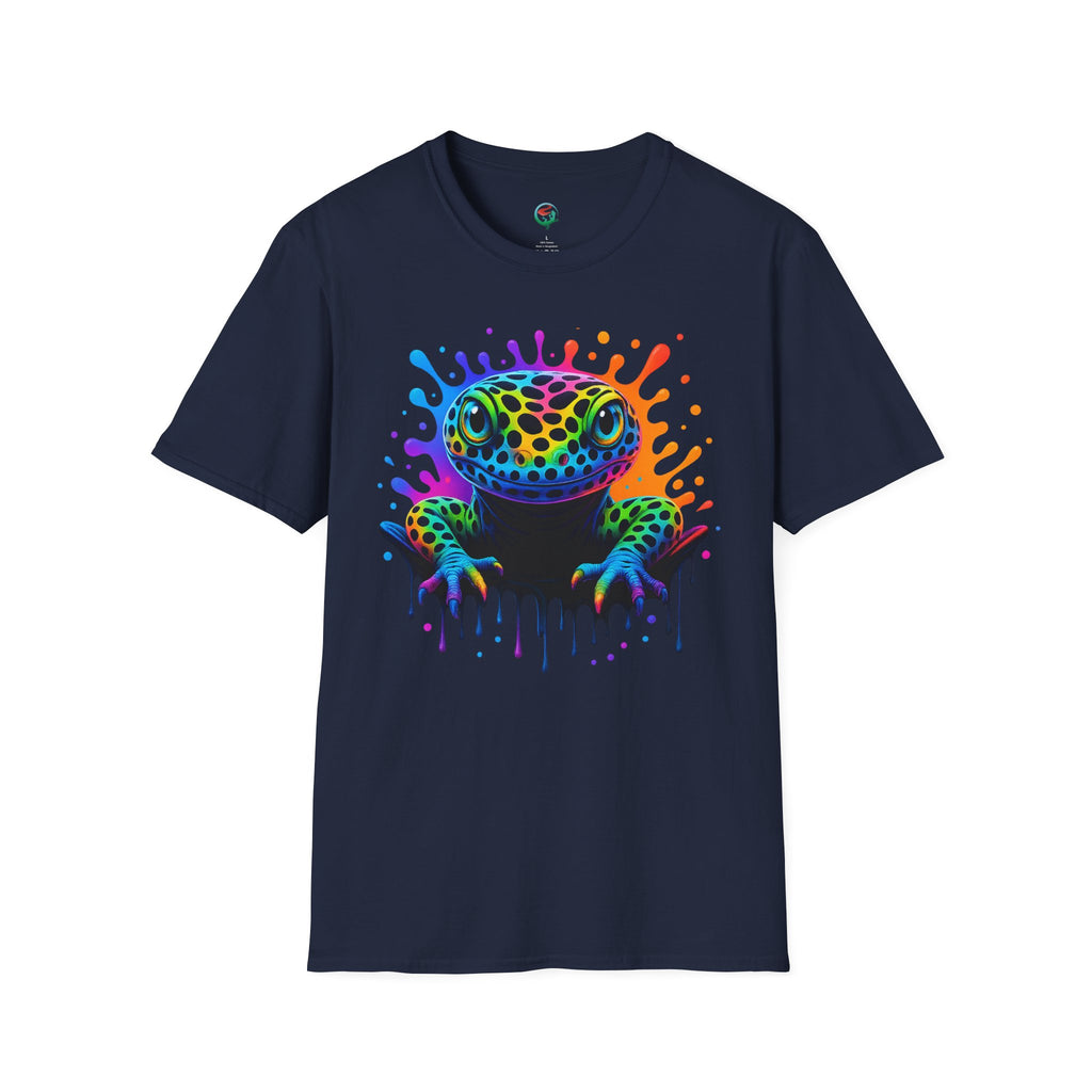 Rainbow Leopard Gecko T-Shirt | Color Splash Gecko Art Tee