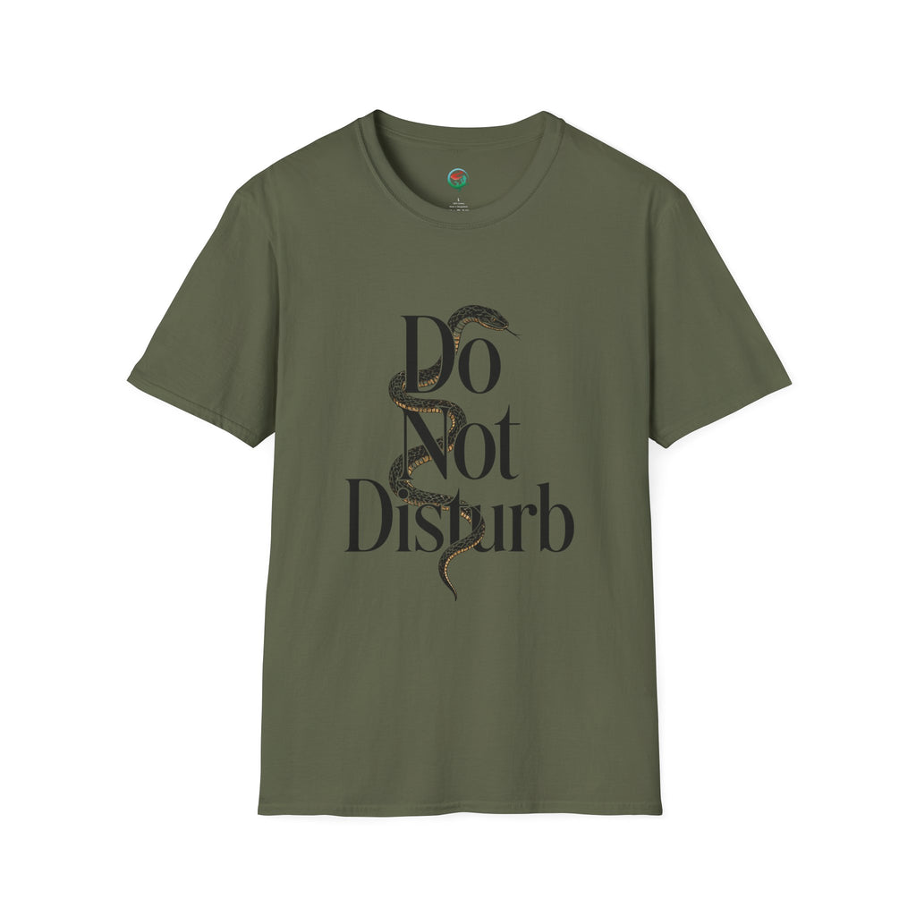 Do Not Disturb Snake T-Shirt — Graphic Relaxed Fit Tee with Serpent Art