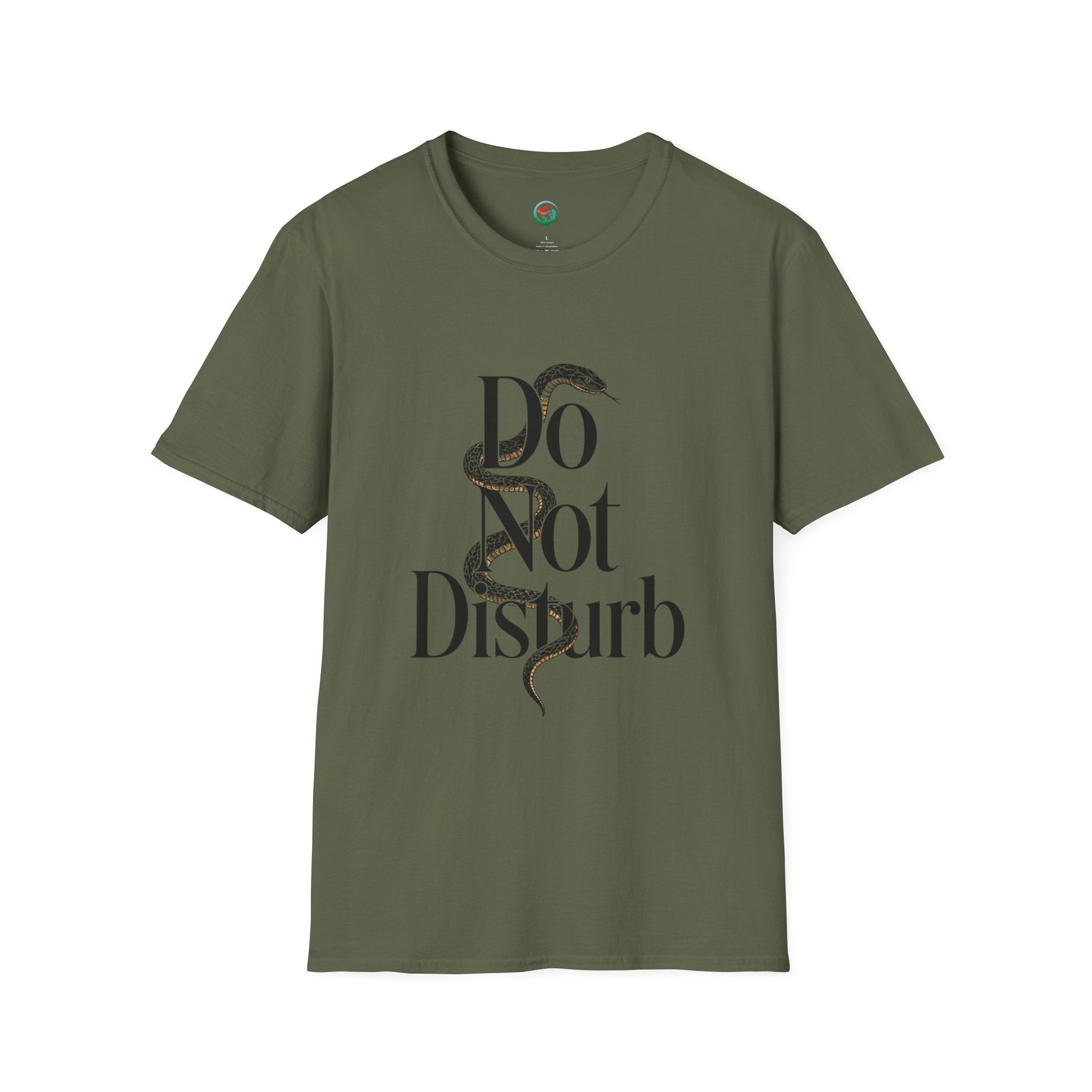 Do Not Disturb Snake T-Shirt — Graphic Relaxed Fit Tee with Serpent Art