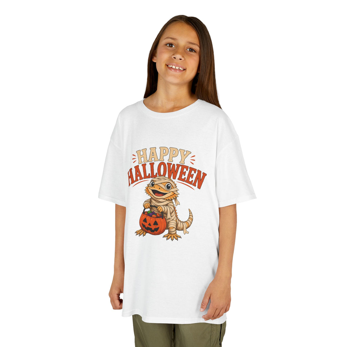 Kids "Happy Halloween" Bearded Dragon T-Shirt