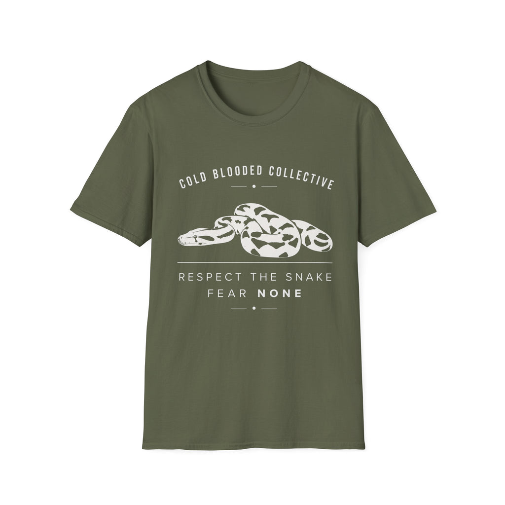 Snake Graphic T-Shirt — "Cold Blooded Collective" Respect The Snake Tee
