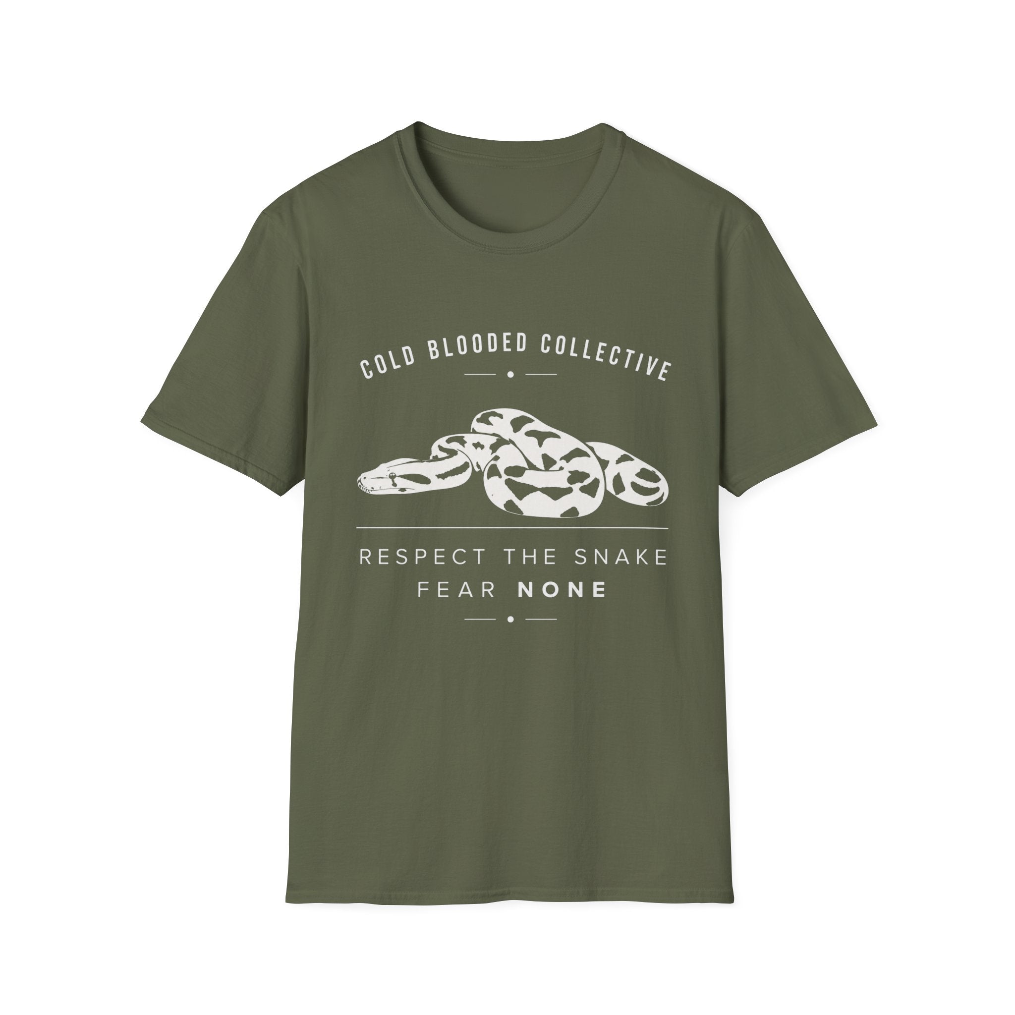 Snake Graphic T-Shirt — "Cold Blooded Collective" Respect The Snake Tee