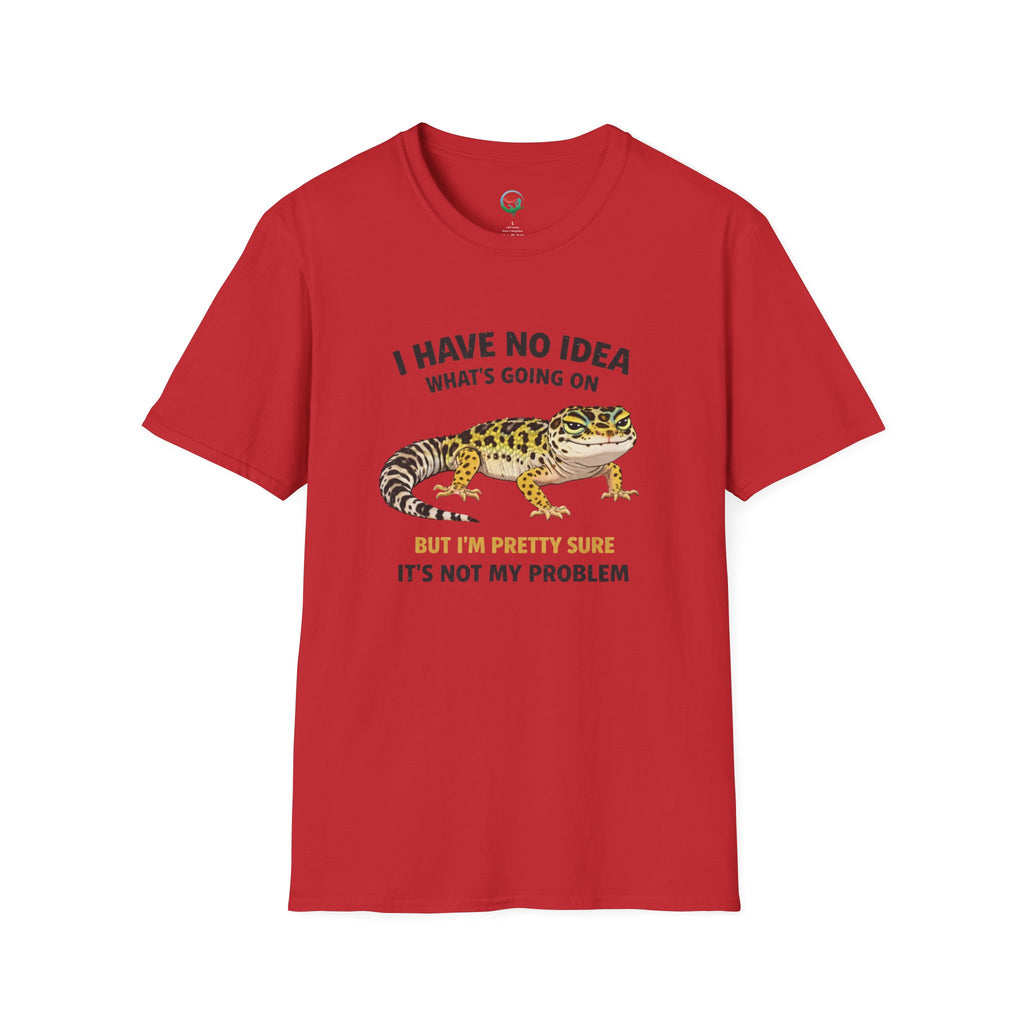 Leopard Gecko Graphic Tee — "I Have No Idea What's Going On" Funny Lizard T-Shirt